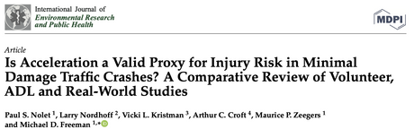 Minor Impact Defense Biomechanics Dr. Michael Freeman Dr. Arthur Croft