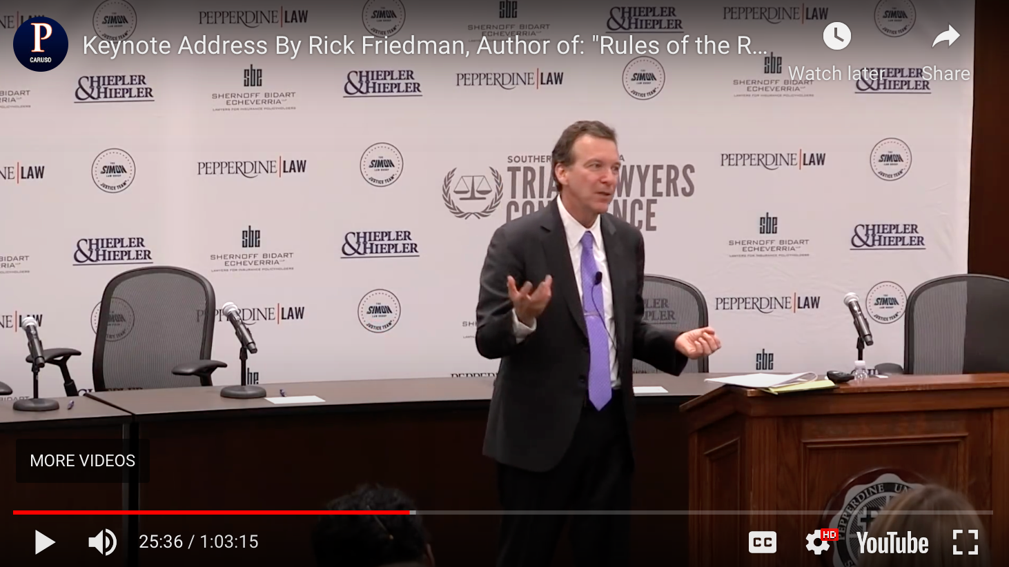 Rick Friedman Free Video at Pepperdine