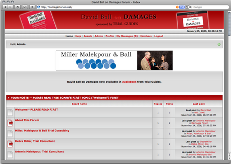 David Ball on Damages Listserv Legal Listserve Trial Guides List Server