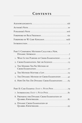 Table of Contents for Dynamic Cross-Examination