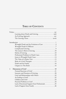 Table of contents for Grief and Loss