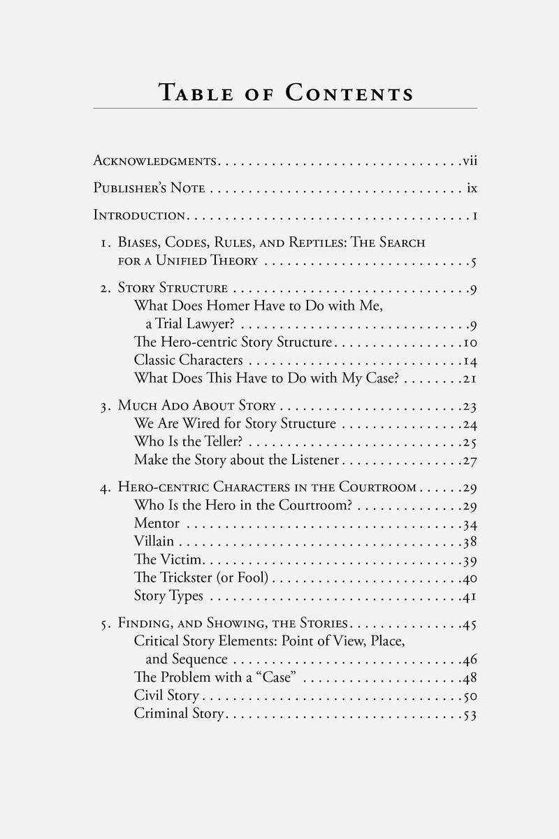 Table of Contents for Twelve Heroes, One Voice
